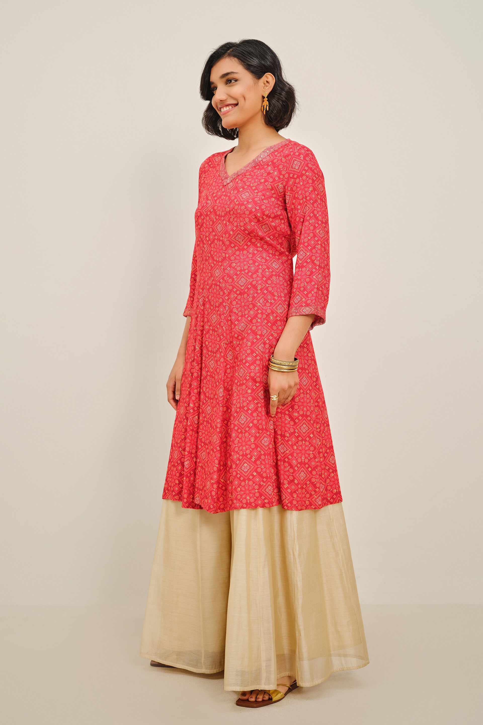 Laal Tara Kurta, Red, image 6